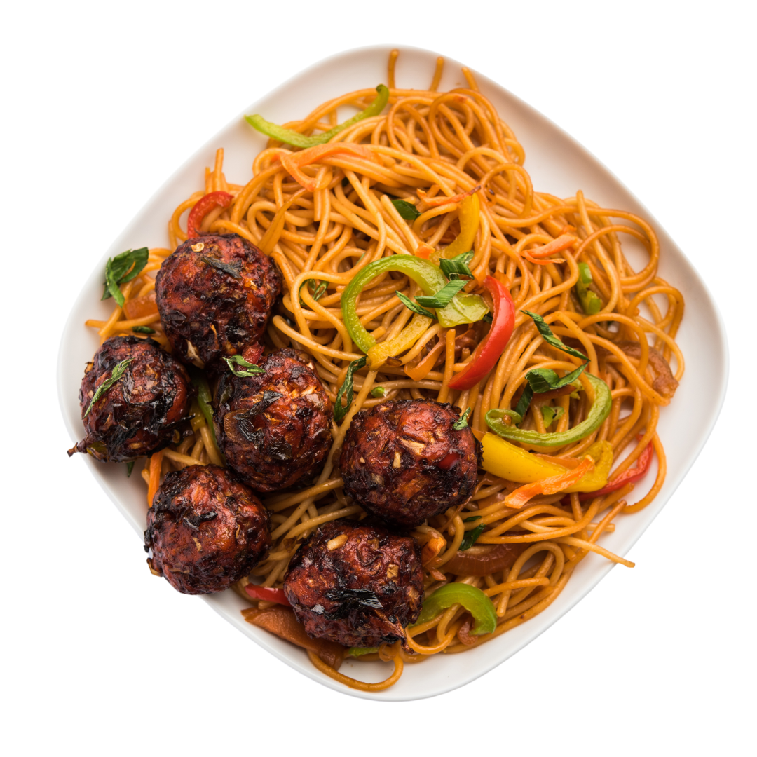 Veg Noodles + Chilli Paneer